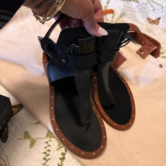 Zara basic wooden leather made in Spain size 36 or 6 - Picture 2 of 7